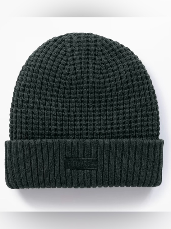 Athleta Accessories - Athleta Upslope Waffle Beanie in ‘Elm‘- NWT - Dark Grey/Dark Green colour.